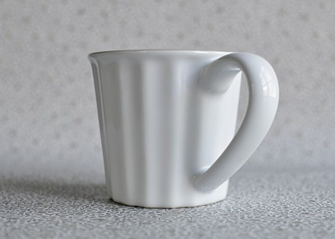 White Stoneware Coffee Cup | Ib Laursen | Willekulla Country Style | Back