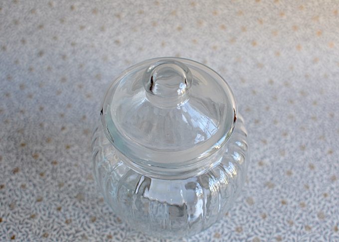 Rund liten glasburk med glaslock | Ib Laursen | Willekulla Lantlig Inredning | ovansida