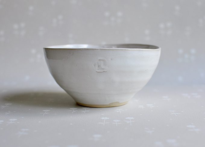 White Handmade Candle Bowl | Petra Lunds Lera | Willekulla Country Style | Front