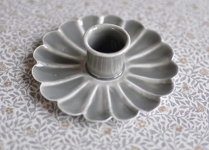Grey Candle Holder Flower in Metal | Ib Laursen | Willekulla Country Style | Closeup