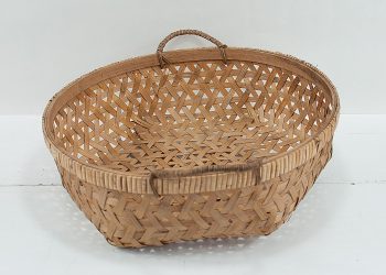 Mellanstor flätad korg i bambu Ø 40 cm | Ib Laursen | Willekulla Lantlig Inredning - ovansida