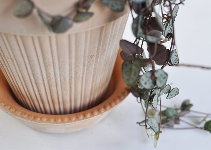 Handmade Flowerpot Terracotta ⌀ 14 cm “Simona” | Bergs Potter | Willekulla Country Style | Side