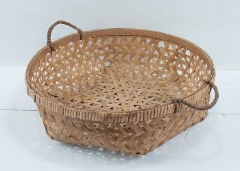 Liten flätad korg i bambu Ø 36 cm | Ib Laursen | Willekulla Lantlig Inredning - ovansida